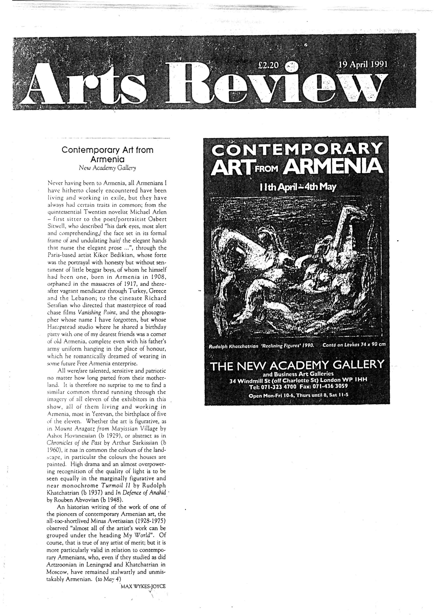 "Contemporary art from Armenia"